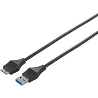 バッファロー ユニバーサルコネクター スリムケーブル A to microB ブラック 2.0m USB3.0 BSUAMBSU320BK 1台（直送品）