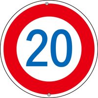 日本緑十字社 道路標識板 道路323-20K 「速度制限20K」 133225 1枚（直送品）