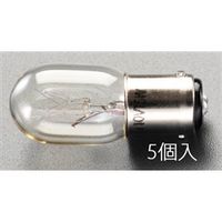 エスコ 110V/ 20W/Wピン 中ナツメ球(5個) EA758ZA-63 1セット(20個:5個×4袋)（直送品）