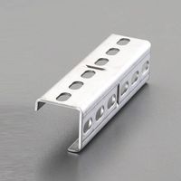 エスコ 48x48x185mm アングル接続金具(ステンレス製) EA440AE-18 1セット(2個)（直送品）