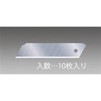 エスコ 100x22x0.65mm カッターナイフ替刃(10枚) EA589AT-51 1セット(100枚:10枚×10パック)（直送品）