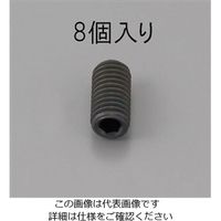 エスコ M8 x10mm 六角穴付止ねじ(クロメート/8本) EA949MP-810 1セット(160本:8本×20パック)（直送品）