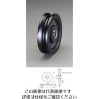 エスコ 60mm 戸車車輪(V型・重量用) EA986VE-260 1セット(3個)（直送品）