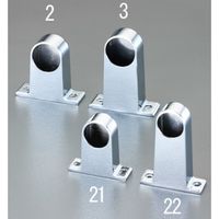 エスコ 25mm/ 81 mm ブラケット(先端用/クロームメッキ) EA951ES-22 1セット(10個)（直送品）