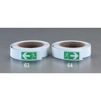 エスコ 25mmx 9.1m 蓄光誘導標識テープ(左向き) EA983G-63 1セット(2巻)（直送品）