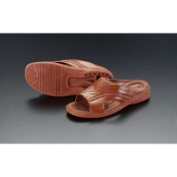 使用不可esco（エスコ） ［L］サンダル（抗菌衛生/ブラウン） EA910S-22 1セット(6足)（直送品）