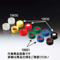 サンプラテック ロボスクリューキャップ カラーキャップ ブラック PTFE/赤ラバー (100個) 16931 1組(100個)（直送品）