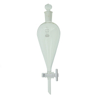 柴田科学 分液ロート スキーブ形 PTFEコック付 500mL 014260-500 1個 61-4410-03（直送品）