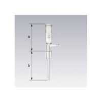 旭製作所 高真空グリースレスバルブ付排気管 メス 芯棒材質:PTFE 2492-1L 1個 62-2093-86（直送品） - アスクル