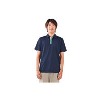住商モンブラン ポロシャツ（男女兼用・半袖） ネイビー×グリーン×ピンク 3L 72-412（直送品）
