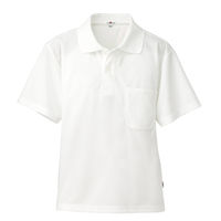 アイトス（AITOZ） 吸汗速乾（クールコンフォート）半袖ポロシャツ（男女兼用） ホワイト 4L 10579-001（直送品）