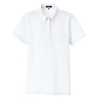 AITOZ（アイトス） 半袖ボタンダウンポロシャツ（男女兼用） 介護ユニフォーム ホワイト 3L AZ-7617-001（直送品）