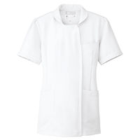 AITOZ（アイトス） スクエアネックチュニック（ナースジャケット） 医療白衣 半袖 ホワイト SS 861365-001（直送品）