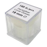アズワン 丸型カバーグラス φ18mm 100枚×10箱入 01 115 80_PK10 1箱(1000枚) 1-878-03（直送品）