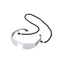 アズワン JIS軽量保護メガネ ストラップ付 ブラック LF-102 1個 1-8632-12（直送品）