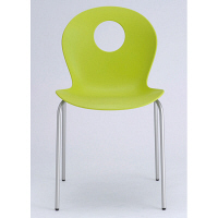 河淳 樹脂製パブリックチェア ココメロチェア シルバーメタリック