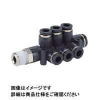 日本ピスコ チューブフィッティング ブランチトリプルダブル PKVD10ー8ー04 1セット(10個)（直送品）