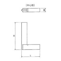 大菱計器製作所 A形台付スコヤー JIS B7526規格品 JIS2級 非焼入品 中心形 300 300300X200X27 1台（直送品）