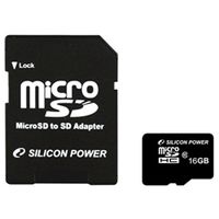 シリコンパワー　ｍｉｃｒｏ　ＳＤＨＣカード　１６ＧＢ　（Ｃｌａｓｓ１０）　永久保証　（ＳＤＨＣアダプター付）　1個（直送品）