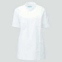 KAZEN レディス医務衣半袖 （ナースジャケット） 医療白衣 ホワイト L REP105-C/10（直送品）