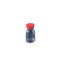 馬野化学容器 散薬瓶 300mL 透明 キャップ赤 1本 0-1926-02（直送品）