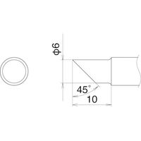 白光 こて先 6C型 T22-C6 1本(1個) 400-4132（直送品）