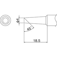 白光 こて先 4C型 T19-C4 1本(1個) 409-6410（直送品）