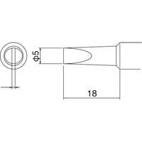 白光 こて先 5D型 T19-D5 1本(1個) 409-6452（直送品）