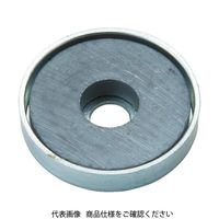 トラスコ中山 TRUSCO キャップ付フェライト磁石 丸形穴あり 外径19.8mmX厚み4mm10個入 TFC20RA-10P 1袋(10個)（直送品）