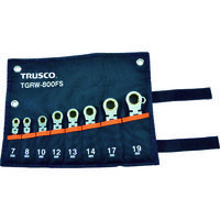 トラスコ中山 TRUSCO 首振ラチェットコンビネーションレンチセット(ショートタイプ)8本組 TGRW-800FS 1セット 415-9926（直送品）