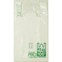 日本サニパック サニパック Yー8Hレジ袋乳白 東日本45/西日本45号 Y-8H-W 1袋（100枚） 401-0582