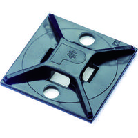 パンドウイット マウントベース アクリル系粘着テープ付き 耐候性黒(100個入) ABM112-AT-C0 1袋(100個)（直送品）