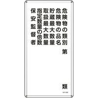 日本緑十字社 危険物標識 KHT-16M 「危険物の類別 危険～」 053116 1セット（5枚）（直送品）