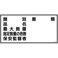 日本緑十字社 危険物標識 KHYー16R 「類別 品名 最大数~」 054016 1セット(5枚)（直送品）