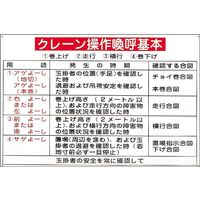 日本緑十字社 玉掛ワイヤーロープ標識 KYー106 「クレーン操作喚呼基~」 084106 1枚（直送品）