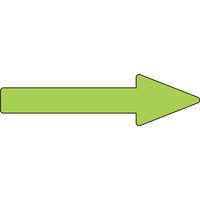 日本緑十字社 配管識別方向表示ステッカー 貼矢20 「→」 蛍光緑 10枚1組 193220 1セット(20枚:10枚×2組)（直送品）