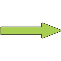 日本緑十字社 配管識別方向表示ステッカー 貼矢21 「→」 蛍光緑 10枚1組 193321 1セット（20枚：10枚×2組）（直送品）