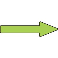 日本緑十字社 配管識別方向表示ステッカー 貼矢22 「→」 蛍光緑 10枚1組 193422 1セット（50枚：10枚×5組）（直送品）