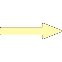 日本緑十字社 配管識別方向表示ステッカー 貼矢24 「→」 蛍光黄 10枚1組 193224 1セット(20枚:10枚×2組)（直送品）