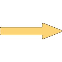 日本緑十字社 配管識別方向表示ステッカー 貼矢28 「→」 蛍光オレンジ 10枚1組 193228 1セット(20枚:10枚×2組)（直送品）