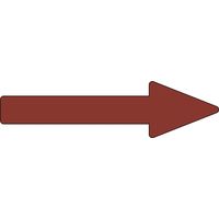 日本緑十字社 配管識別方向表示ステッカー 貼矢45 「→」 暗い赤 10枚1組 193145 1セット（20枚：10枚×2組）（直送品）
