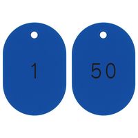 日本緑十字社 番号小判札 小判札604-BL（1～50） ブルー 50枚1組 200221 1組（50枚）（直送品）