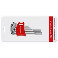 ピービ―スイスツールズ 9本組 六角棒レンチセット L型 ホルダー付 パッケージ入 210.DHー10CN 1セット（直送品）