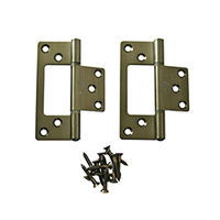 ハイロジック ステンレスフラッシュ蝶番76ミリアンバー 00017498-001 1セット(10枚)（直送品）