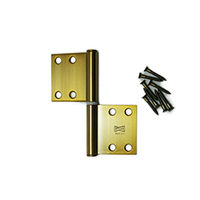 ハイロジック 左右兼用旗蝶番102×89ミリサテンゴールド 00017468-001 1セット(10枚)（直送品）