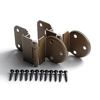 ハイロジック 薄型アングル蝶番20×15ミリAB色 00071729-001 1セット（10枚）（直送品）