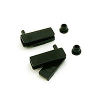 ハイロジック ガラスヒンヂ黒 00071966-001 1セット（10個）（直送品）