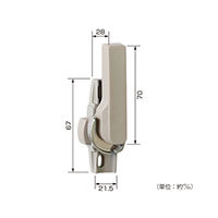 ハイロジック 空掛防止クレセント左中グレーW-02L-BZLV 00094733-001 1セット（5個）（直送品）