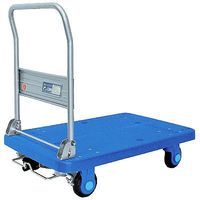 ヤマトオートワークス 樹脂台車 静音300ストッパー付 縦950×横600×高さ890mm（ハンドル高さ） 030300SOD-10B 1台（わけあり品）