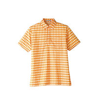 ボンマックス チェックプリントポロシャツ オレンジ S FB4523U-13（直送品）